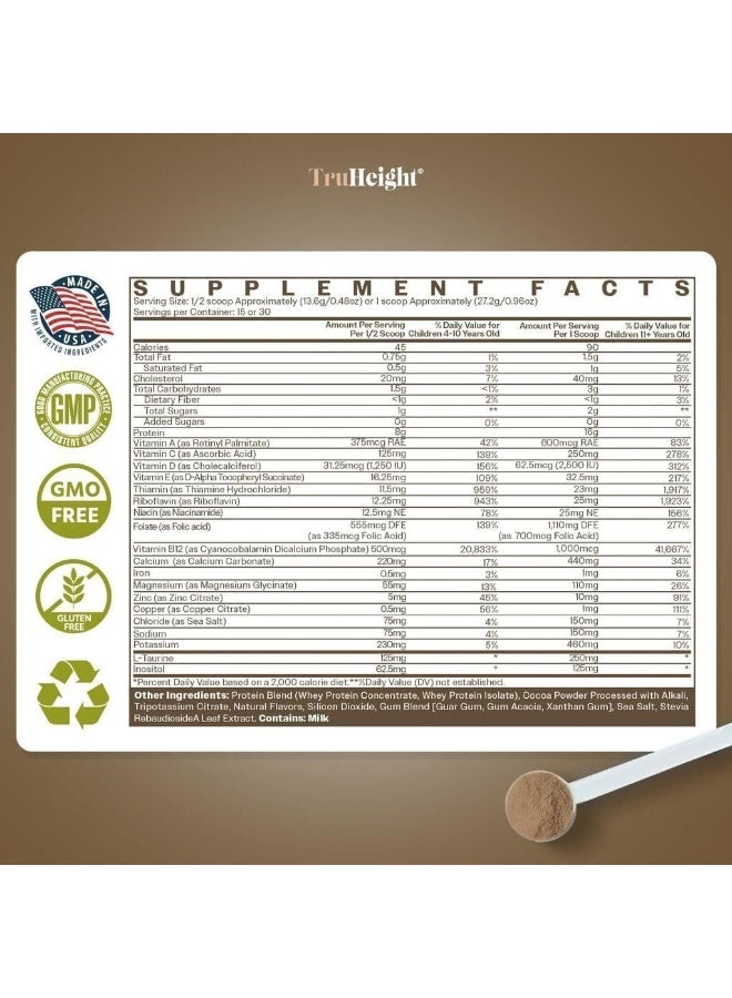 TruHeight Growth Protein Shake Ages 3+ (Chocolate) - Image 4