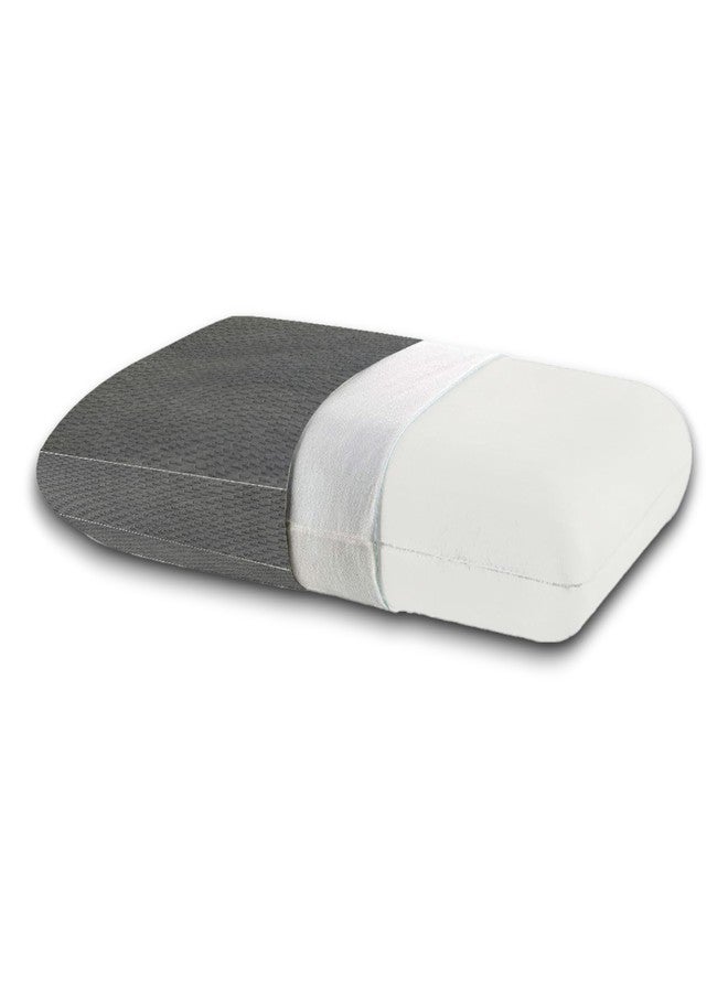 CUSHIO Memory Foam Pillow | Size 22"x14"x4" (Set of 1) Orthopedic & Cervical Pillow for Relieving Neck & Shoulder Pain with Free Pillow Cover (Grey) - Image 1
