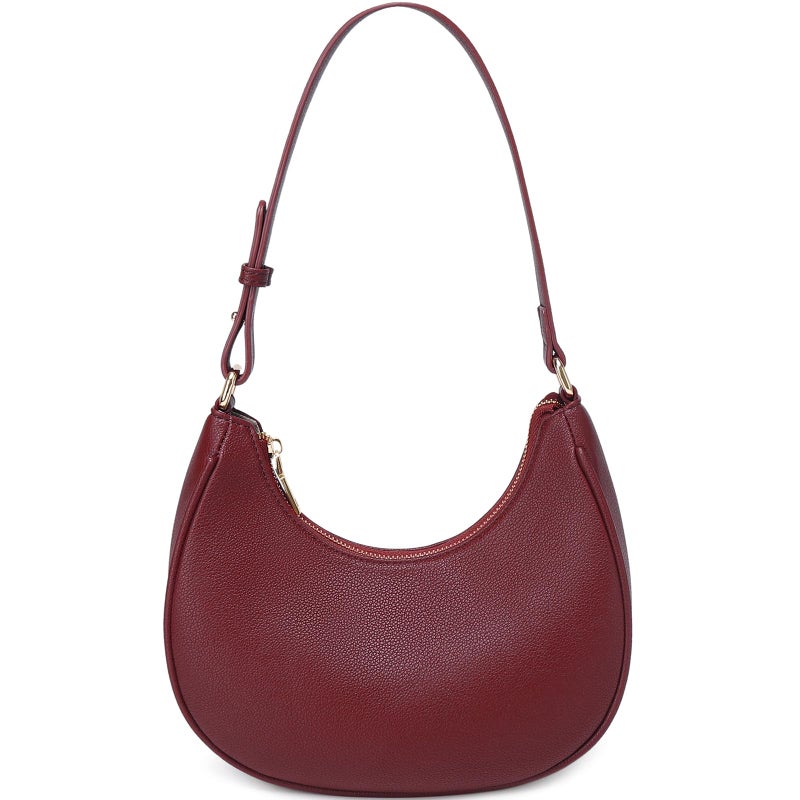 WSRYDJDL Crescent Shoulder Bags for Women Cute Hobo Tote Handbag Under the Arm Purses Mini Clutch Purse with Zipper Closure (Lychee cherry Red) - Image 1