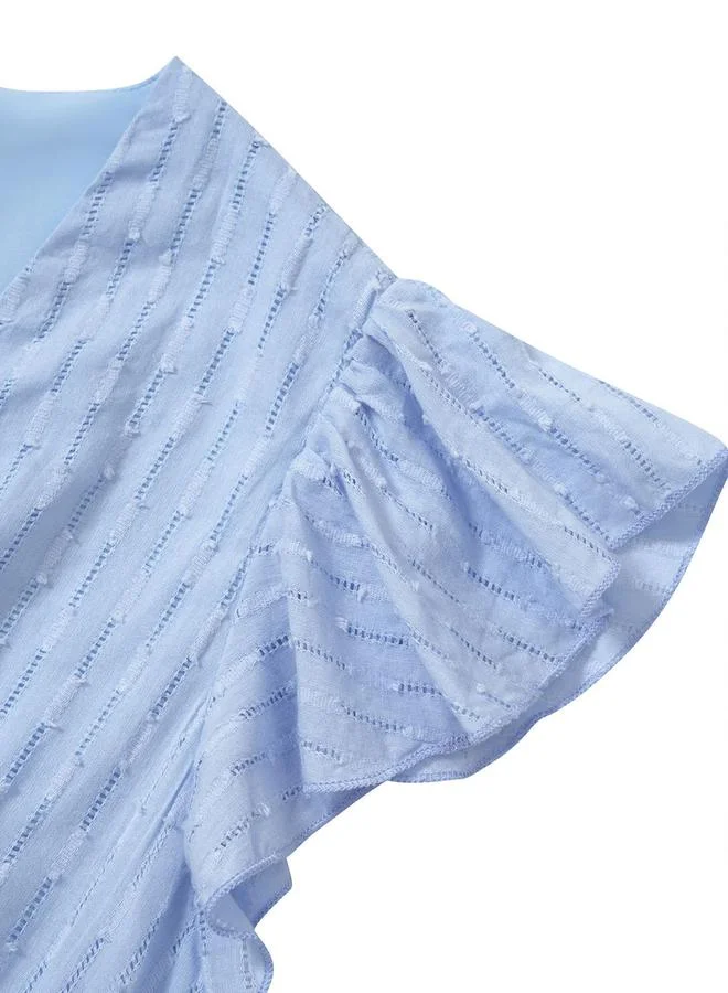 Take Two Ruffled Sleeve Midi Dress