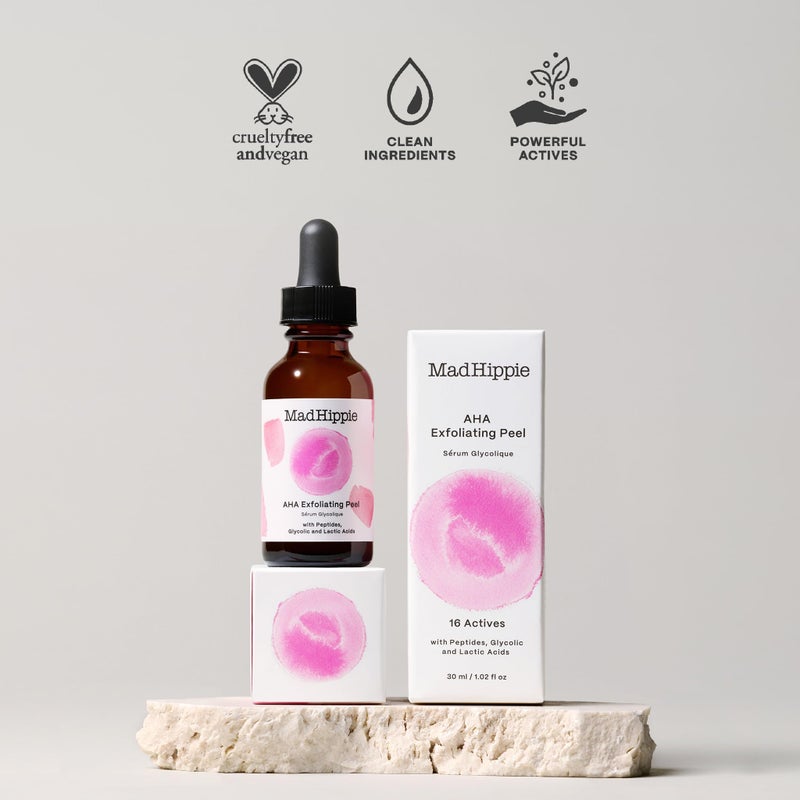 Mad Hippie AHA Exfoliating Peel + Eye Cream Pack â€“ Lactic & Glycolic Acid Peel, Goji Berry, Peptides, Hyaluronic Acid & Niacinamide, Discoloration Correcting Serum, Anti-Aging - Image 5