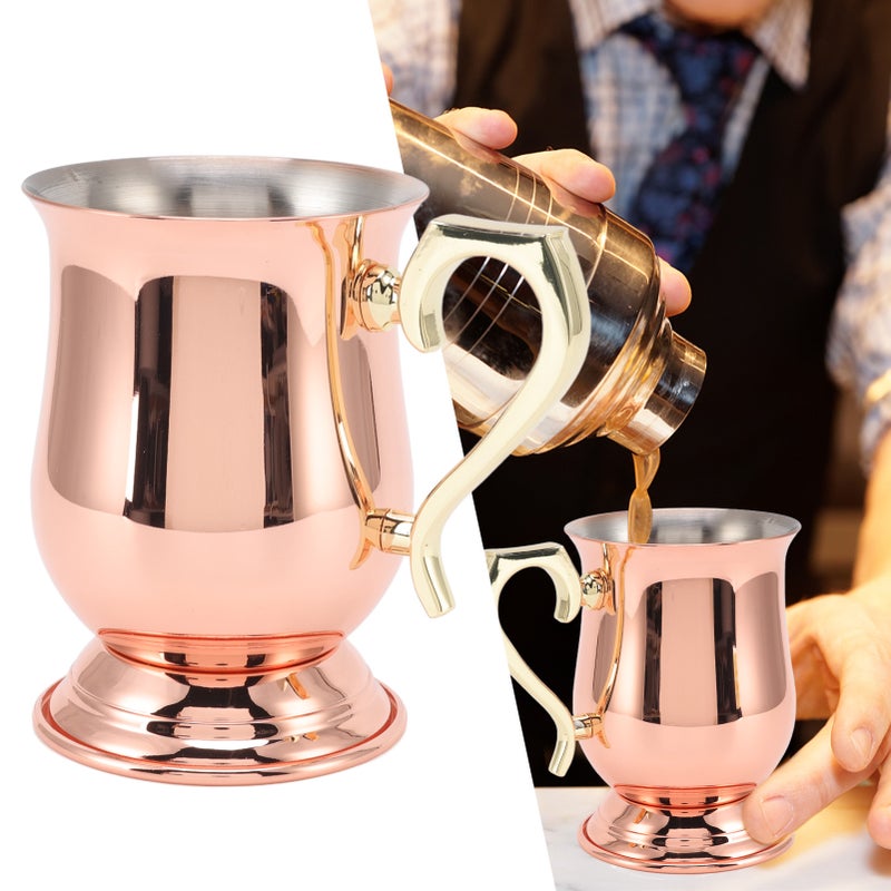 Moscow Cocktail Mule Mug Stainless Steel Rustproof Multifunctional Cocktail Drinkware for Beer Iced Tea and Iced Coffee Gold Plated - Image 4