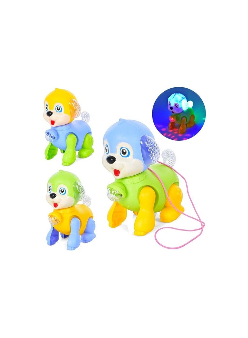 Walking Dog Toy with LED Lights, Music, and Traction Rope, Pull Along Interactive Puppy for Toddlers - Image 2