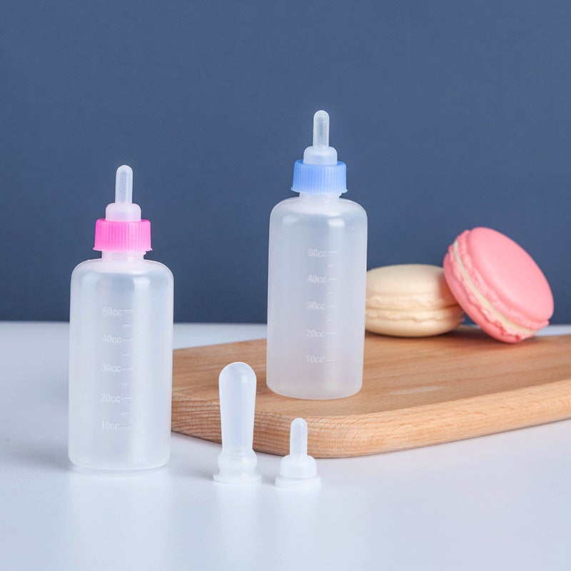 Pet bottle set with four pacifiers dog small dog bottle to send cleaning set 5 pieces factory outlet(Blue) - Image 5