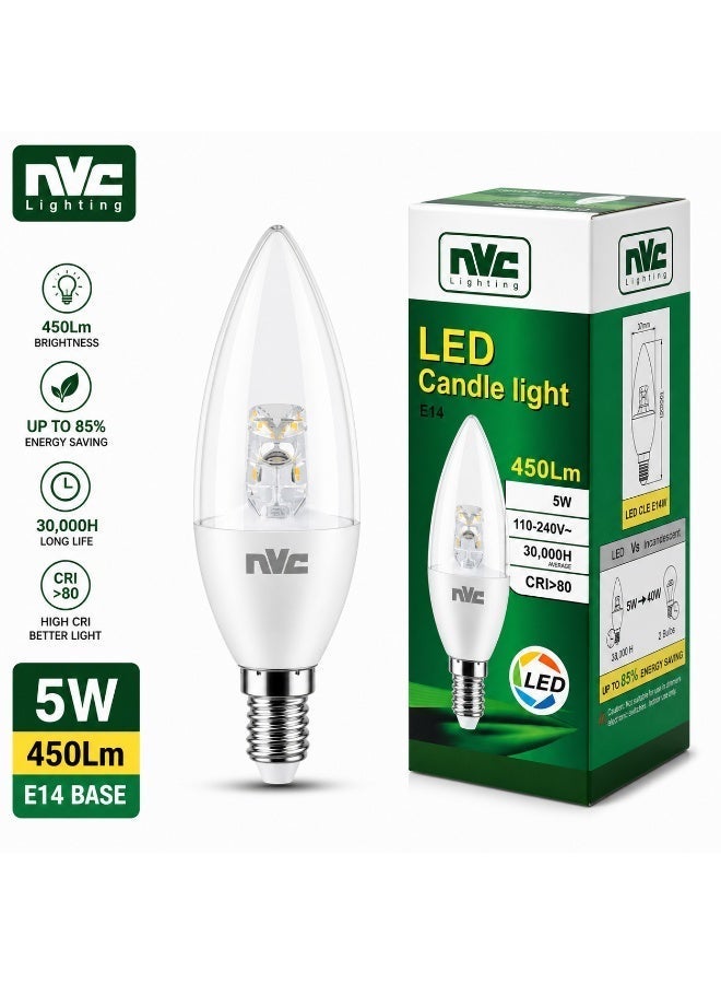 NVC Candle Light LED CLE 5W 2700K E14 Ultra Warm Decorative Lighting (Chandeliers / Wall Lamps / Bedroom Ambience) - Image 1