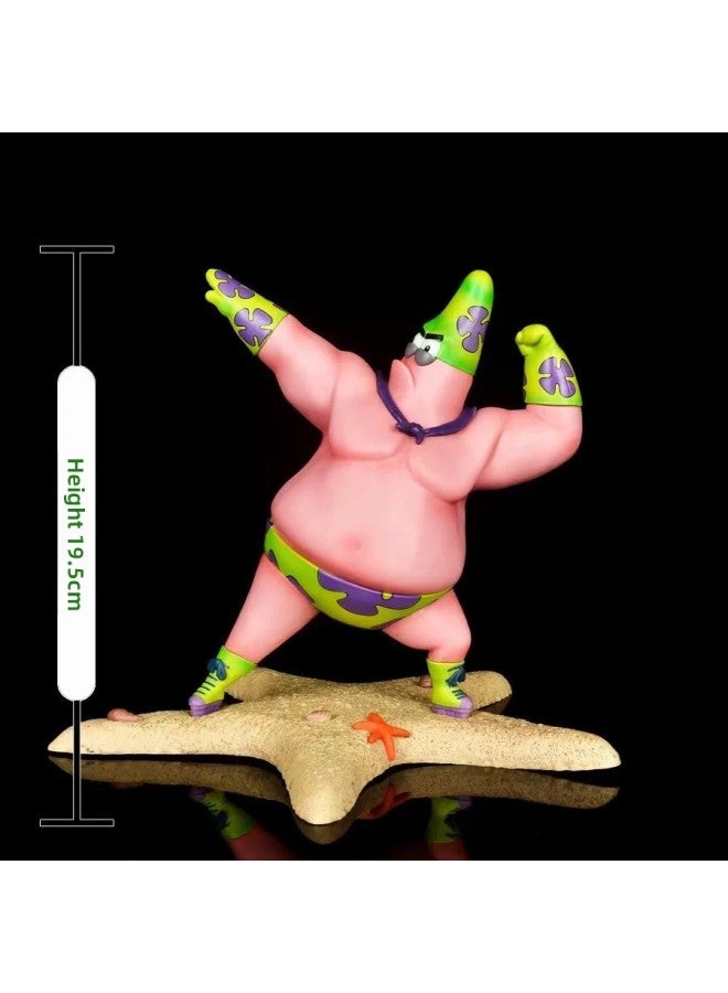 Special 2021 Patrick Swimwear Muscle Meat Doll Model Boxed Hand-Color:Patrick Star 1 # (refles)  - Image 1