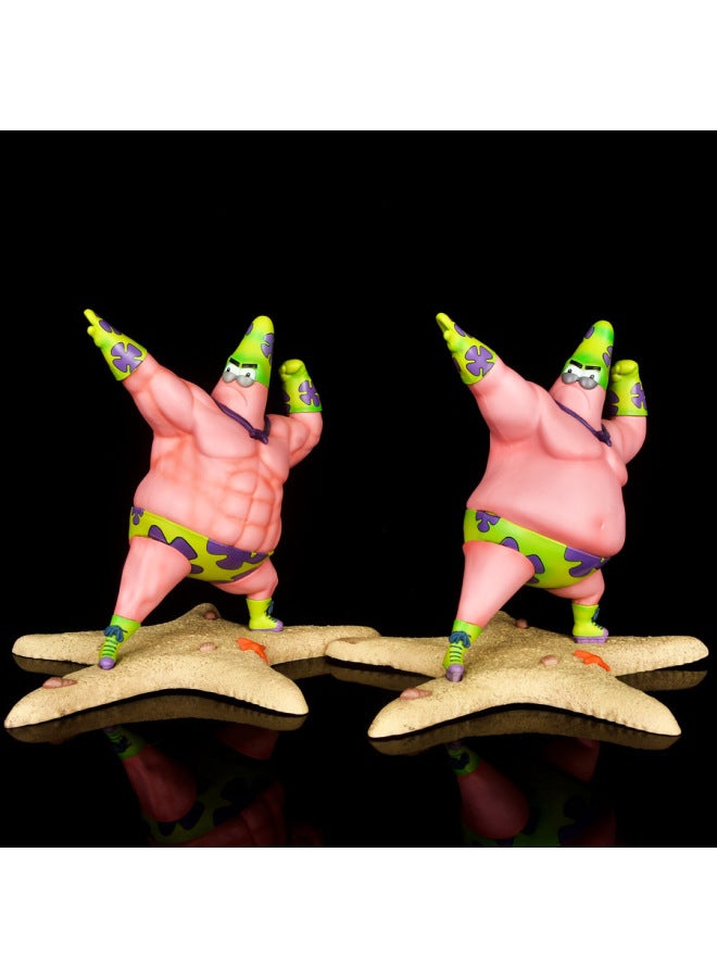 Special 2021 Patrick Swimwear Muscle Meat Doll Model Boxed Hand-Color:Patrick Star 1 # (refles)  - Image 2