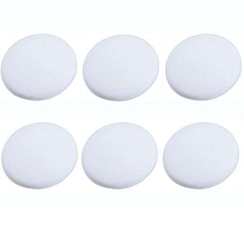 Xfenvs Door Knob Wall Shield, 6PCS White Round Soft Rubber Wall Protector Self Adhesive Door Handle Bumper (Small Round 1.57 Inch 6PCS, White) - Image 2