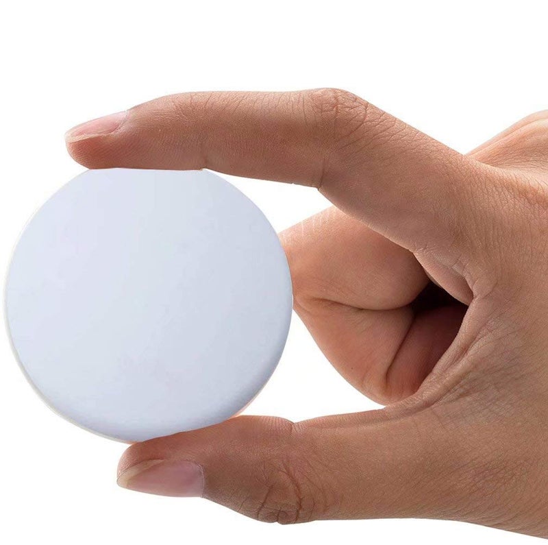 Xfenvs Door Knob Wall Shield, 6PCS White Round Soft Rubber Wall Protector Self Adhesive Door Handle Bumper (Small Round 1.57 Inch 6PCS, White) - Image 1