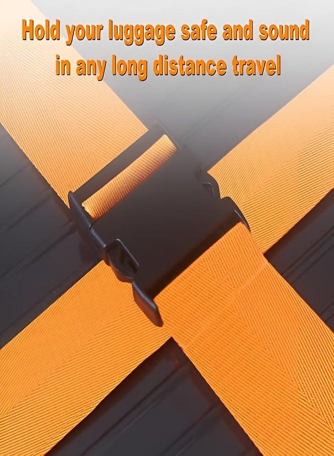 Dayish Luggage Strap | Luggage Belt for Suitcase & Trolley Bags | Travel Belt with Quick Release Adjustable Buckle for Suitcase (4, Orange) - Image 4