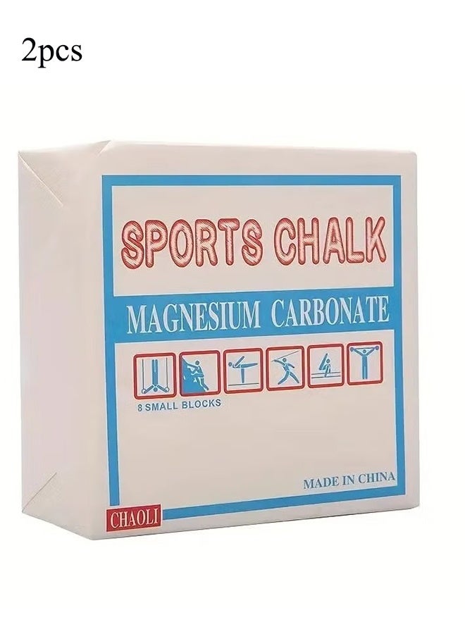 YJ 2 pieces of gym chalk blocks, chalk balls, anti-slip balls, suitable for gymnastics, rock climbing, strength training, and weightlifting. - Image 1