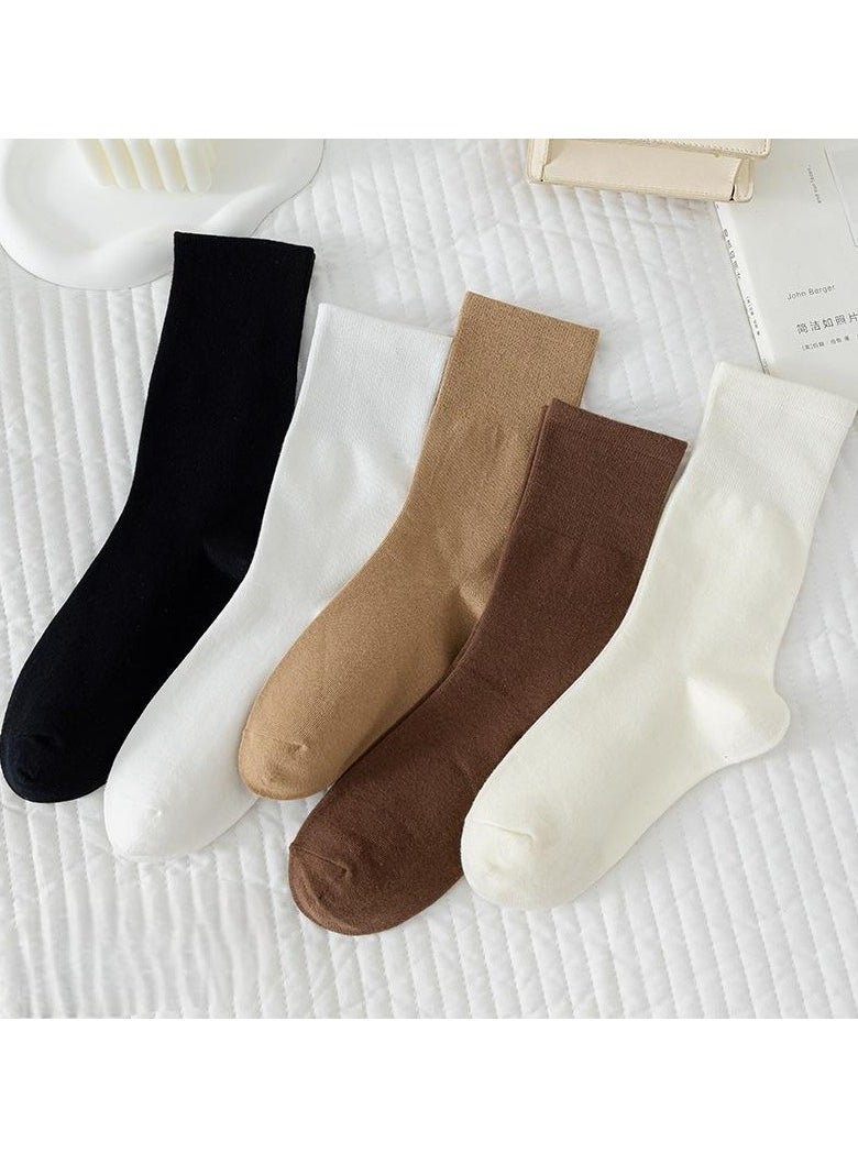 Generic - Women Absorb Sweat and Deodorize Socks 5 Pairs High Quality Socks One Size Fits All - Image 1