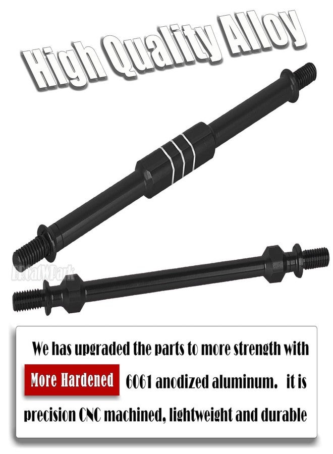 BRCatWPark RC Turnbuckles Camber Links Upgrades Part for 1/10 E-maxx T-maxx,Aluminum Alloy Adjustable Turnbuckles Hop-Up,Replace Part#3941 5143,Black - Image 3