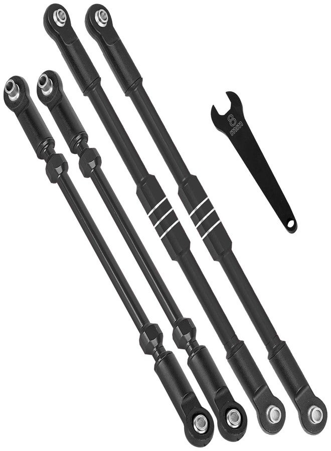 BRCatWPark RC Turnbuckles Camber Links Upgrades Part for 1/10 E-maxx T-maxx,Aluminum Alloy Adjustable Turnbuckles Hop-Up,Replace Part#3941 5143,Black - Image 1