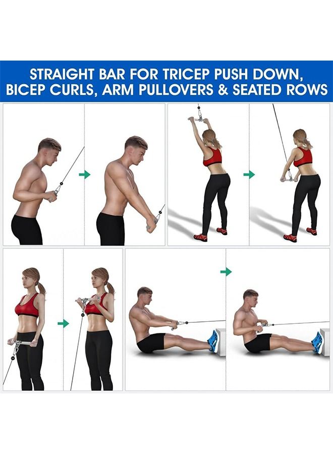 Max Strength مقبض قضيب سحب ثلاثي الرؤوس مستقيم القوة من ماكس سترينغث - Image 4