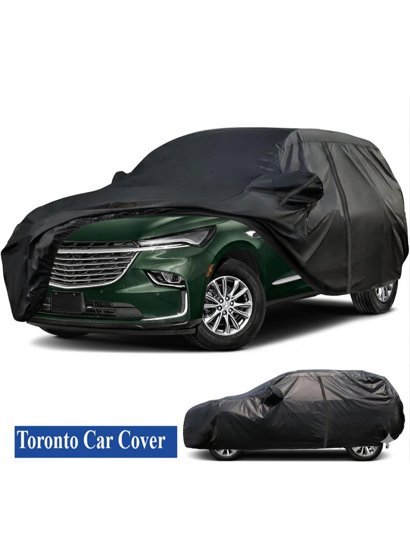 غطاء سيارة SUV "متعدد الطبقات" مقاوم للماء، تصميم مخصص لسيارات بيوك إنكليف (موديلات ٢٠٠٨-٢٠٢٤) - حماية لجميع الأحوال الجوية، مزود بسحاب للباب، أحزمة مقاومة للرياح، وأشرطة عاكسة للحماية من الشمس والأشعة فوق البنفسجية والغبار