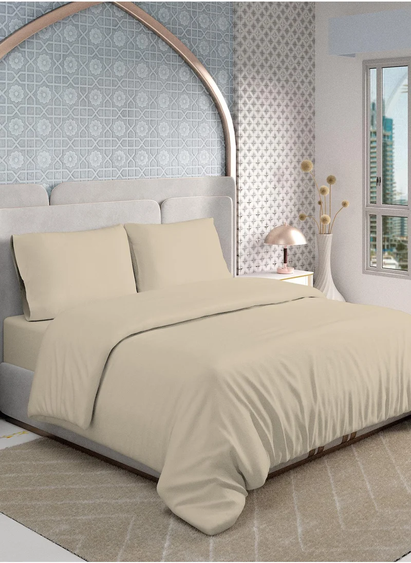 حس اللون Color Sense 300 TC Sateen  Duvet Cover Set Beige