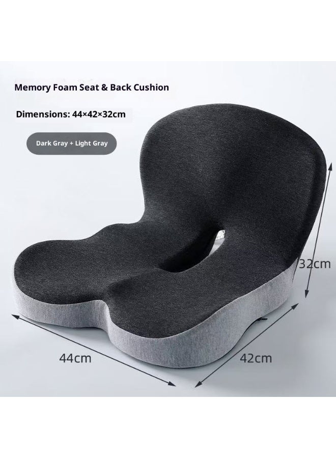 وسادة دعم أسفل الظهر لمقعد المكتب لتخفيف الضغط وتخفيف آلام عرق النسا والعصعص وسادة عصعص صلبة من الإسفنج المرن للجلوس لفترات طويلة، لمقعد المكتب ومقعد الألعاب ومقعد السيارة - Image 2