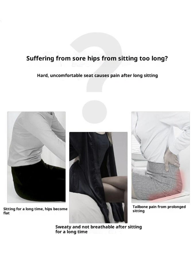 وسادة دعم أسفل الظهر لمقعد المكتب لتخفيف الضغط وتخفيف آلام عرق النسا والعصعص وسادة عصعص صلبة من الإسفنج المرن للجلوس لفترات طويلة، لمقعد المكتب ومقعد الألعاب ومقعد السيارة - Image 3