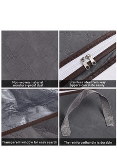 Arabest 6 Pack Storage Bag, Large Capacity Storage Organizer with Double Zipper and Reinforced Handle, Multifunctional Storage Container for Comforters, Blankets and Bedding  - Image 3