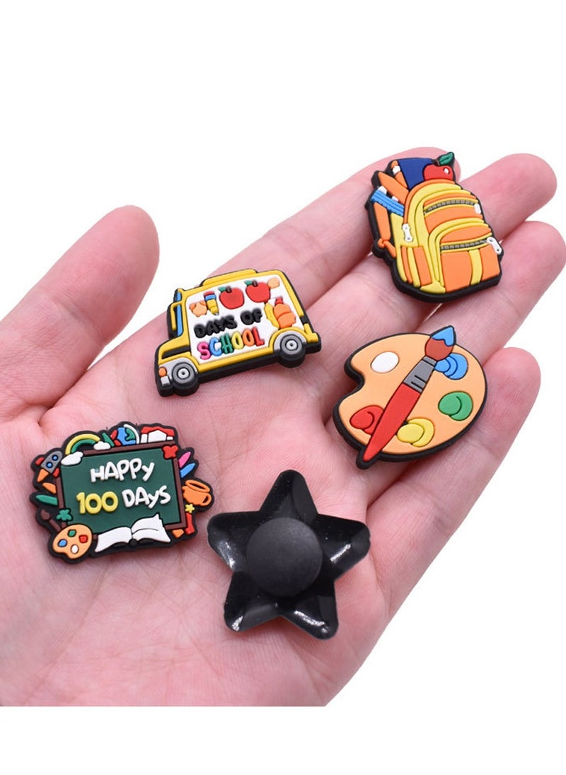 Excefore Shoe Decoration Charms Crocs Charms 25 Pcs  Croc Accessories School Life Student Rewards PVC, Holiday Birthday Party Favors, Charms For Clog Wristband Sandals Bracelet  - Image 2
