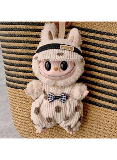 Generic 17cm Labubu Keychain Vinyl Doll Dress Clothing Polka dots + hat(clothes only,excluding doll) 