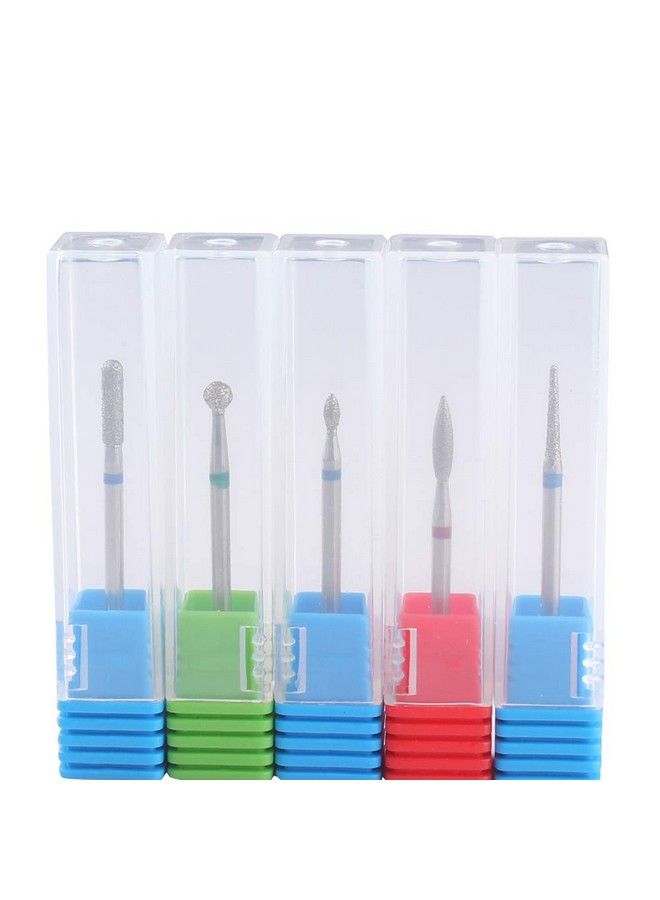 MZCMSL Russian Manicure Drill Bits Cylinder/Ball/Flame/Needle Cuticle Bit3/32 Shank Diamond Nail Drill Bit5Pcs - Image 5