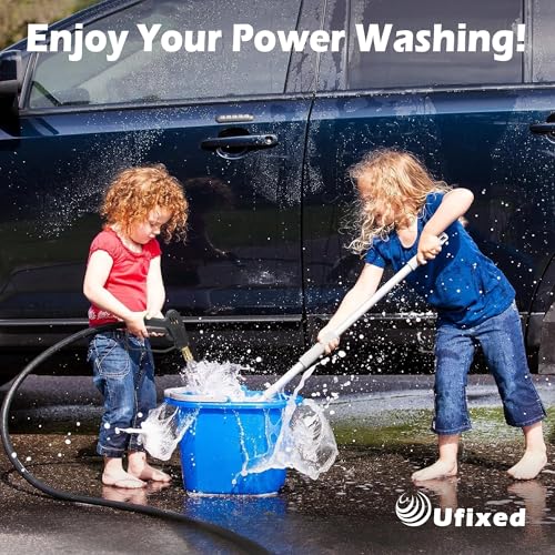 Ufixed 14 Pressure Washer Hose 50FT M2214 3600psiQuick Connect360 SwivelKinkresistantSuit for Main Pressure WasherBlack - Image 3
