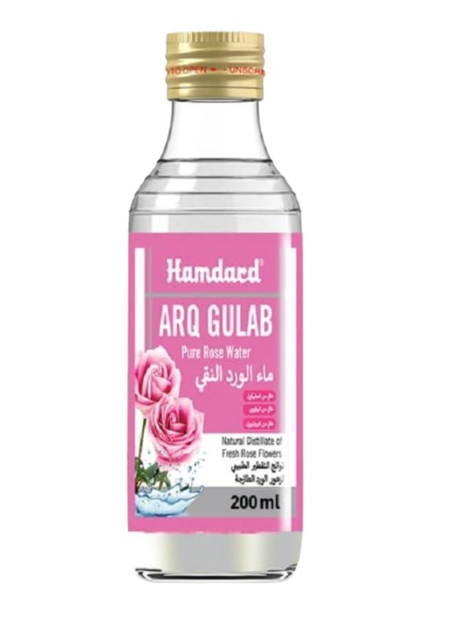 Hamdard Arq Gulab Rose Water 200ml Natural Skin Toner & Face Mist for All Skin Types, Hydrates, Refreshes, Soothes Skin & Restores Natural Glow - Image 2