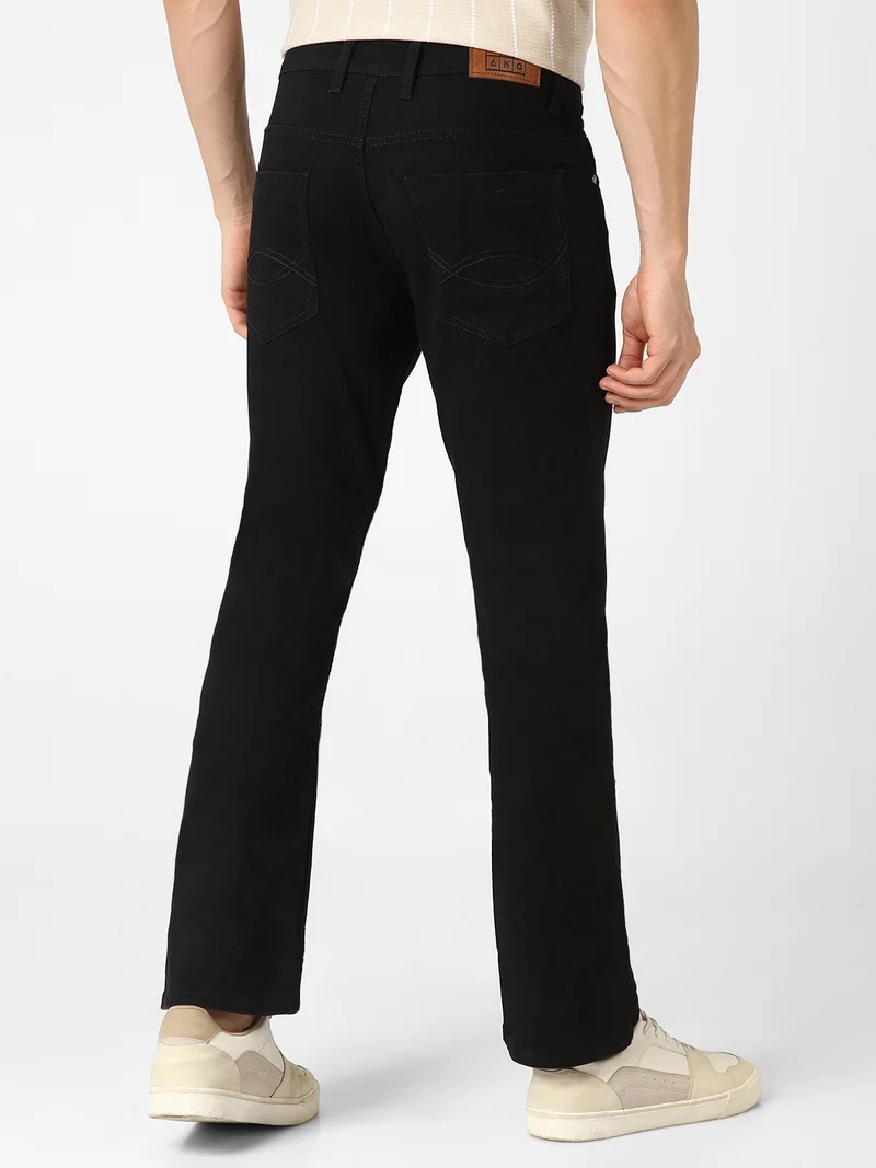 Urbano Fashion  Urbano Fashion Men's Black Washed Bootcut Jeans Stretchable for Men | Best Price UAE