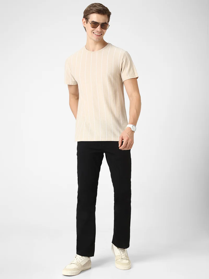 Urbano Fashion  Urbano Fashion Men's Black Washed Bootcut Jeans Stretchable for Men | Best Price UAE