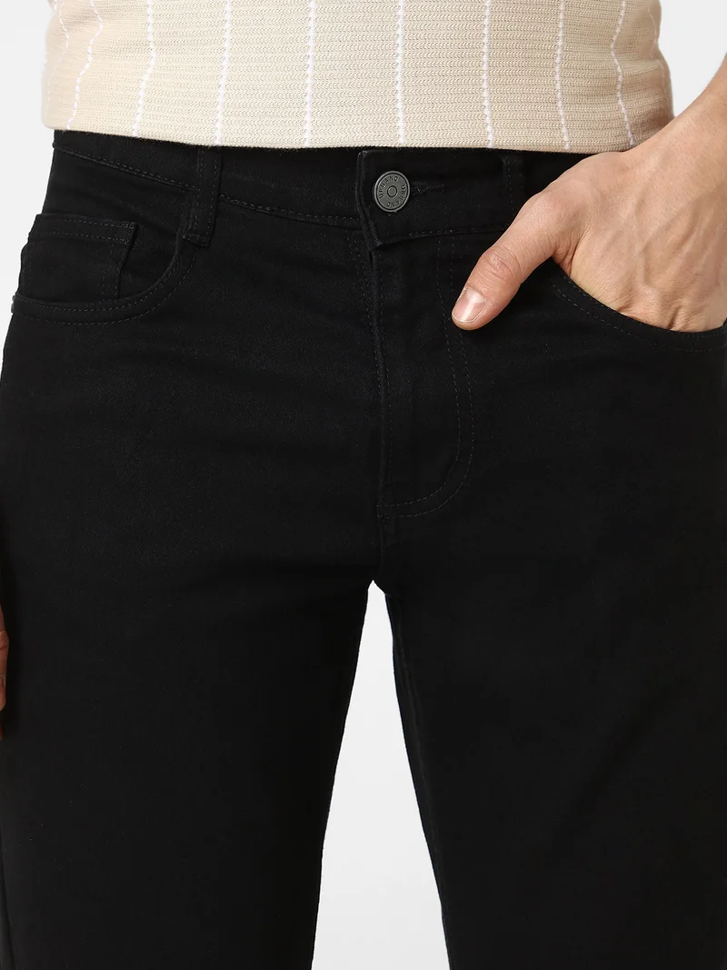 Urbano Fashion  Urbano Fashion Men's Black Washed Bootcut Jeans Stretchable for Men | Best Price UAE