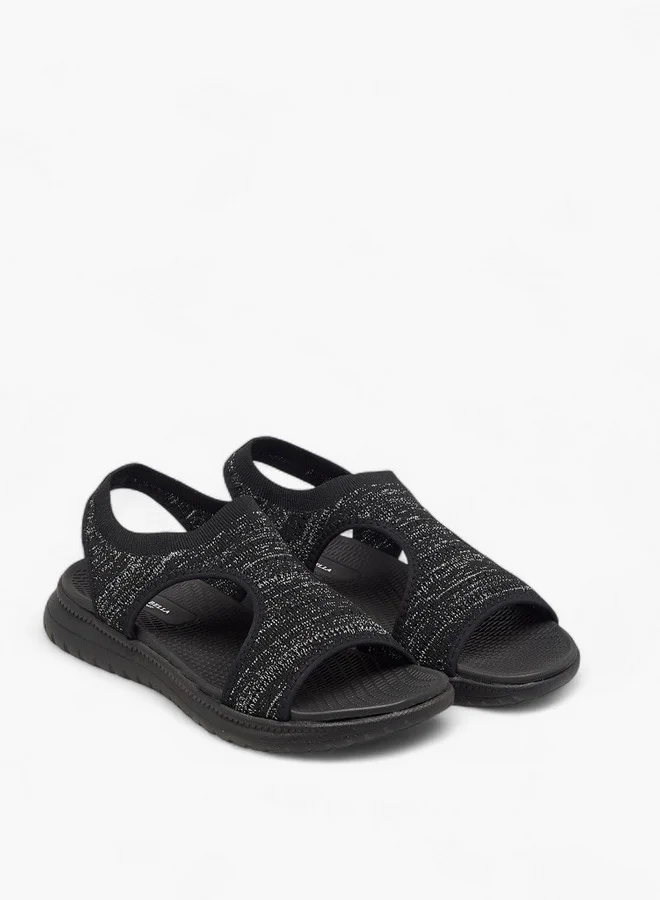 Flora Bella By Shoexpress Women's Textured Comfort Sandals with Backstrap