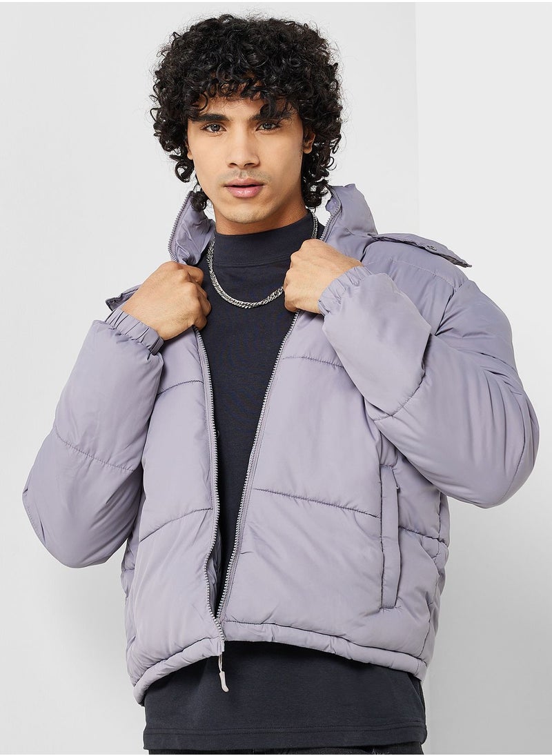 BRAVE SOUL - Padded Puffer Jacket With Hood Detail - Image 1