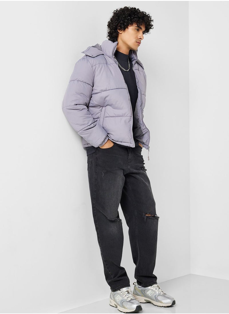 BRAVE SOUL - Padded Puffer Jacket With Hood Detail - Image 1