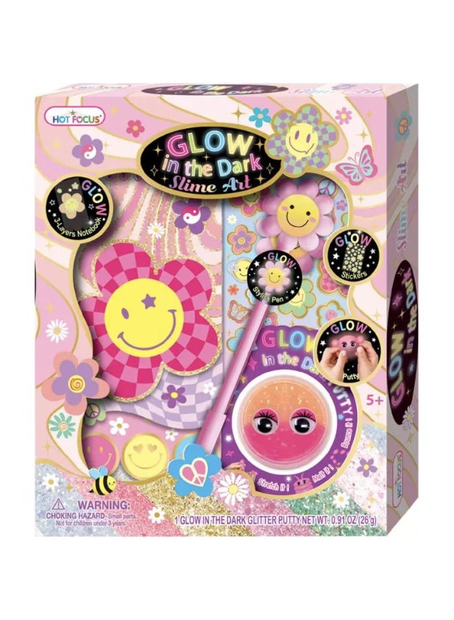 Hot Focus Groovy Flower Organizer & Stationary 4 PiecesPink - Image 1