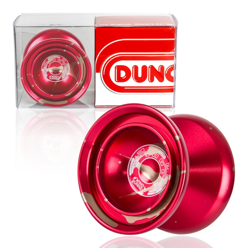 Duncan Toys Windrunner YoYo Red with Gold Splash Unresponsive Pro Level Aluminum YoYo with Double Rim Concave Bearing SG Sticker Response - Image 2
