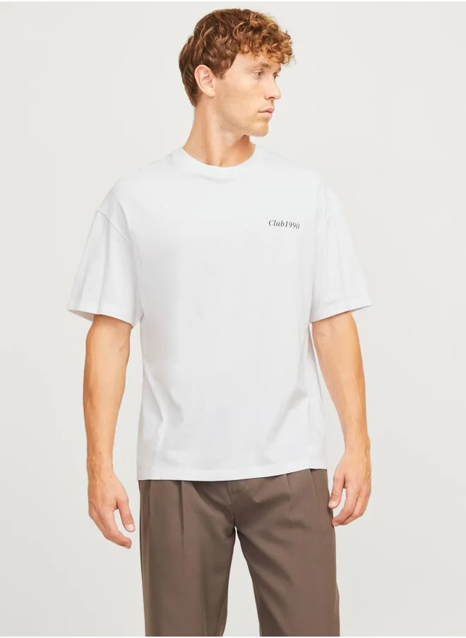 JACK & JONES Back Graphic Print Wide Fit T-Shirt