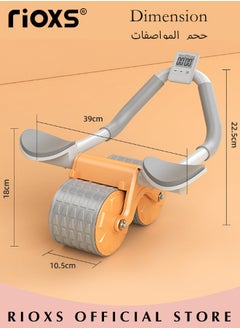 RIOXS Auto-Rebound Abdominal Wheel with Elbow Support for Men and Women Abdominal Roller Exercise Equipment with Smart Counter and Mobile Phone Holder and Pads  - Image 5