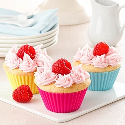 IELEK 36 Pack Silicone Cupcake Muffin Baking Cups Liners Reusable Non-Stick Cake Molds Sets - Image 4
