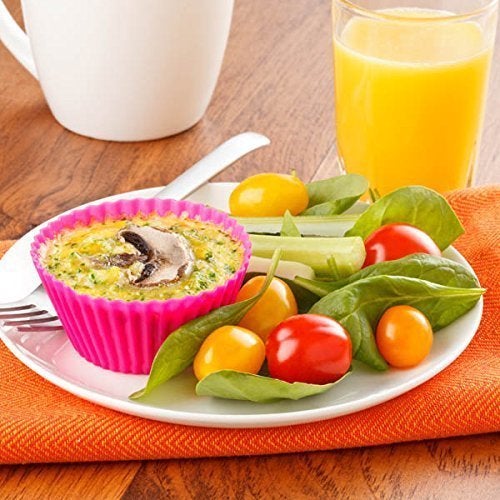 IELEK 36 Pack Silicone Cupcake Muffin Baking Cups Liners Reusable Non-Stick Cake Molds Sets - Image 2