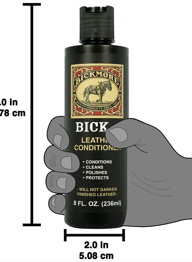 Bickmore بك 4 منظف ومكيف جلد 8 أونص - لن يغمق الجلد - آمن لجميع ألوان ملابس الجلد، الأثاث، السترات، الأحذية، داخل السيارات، الحقائب وجميع ملحقات الجلد الأخرى - Image 5