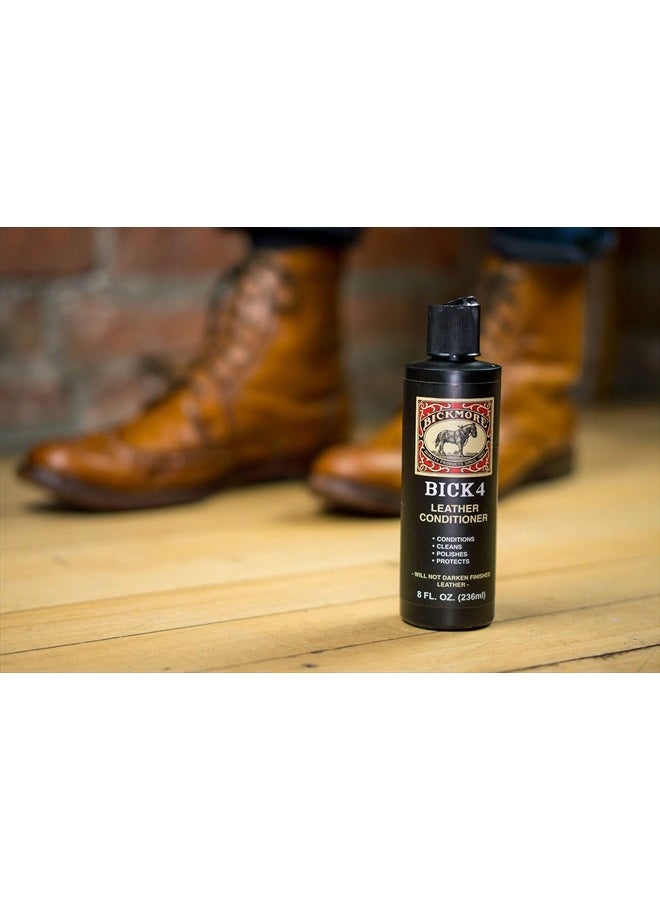 Bickmore بك 4 منظف ومكيف جلد 8 أونص - لن يغمق الجلد - آمن لجميع ألوان ملابس الجلد، الأثاث، السترات، الأحذية، داخل السيارات، الحقائب وجميع ملحقات الجلد الأخرى - Image 3