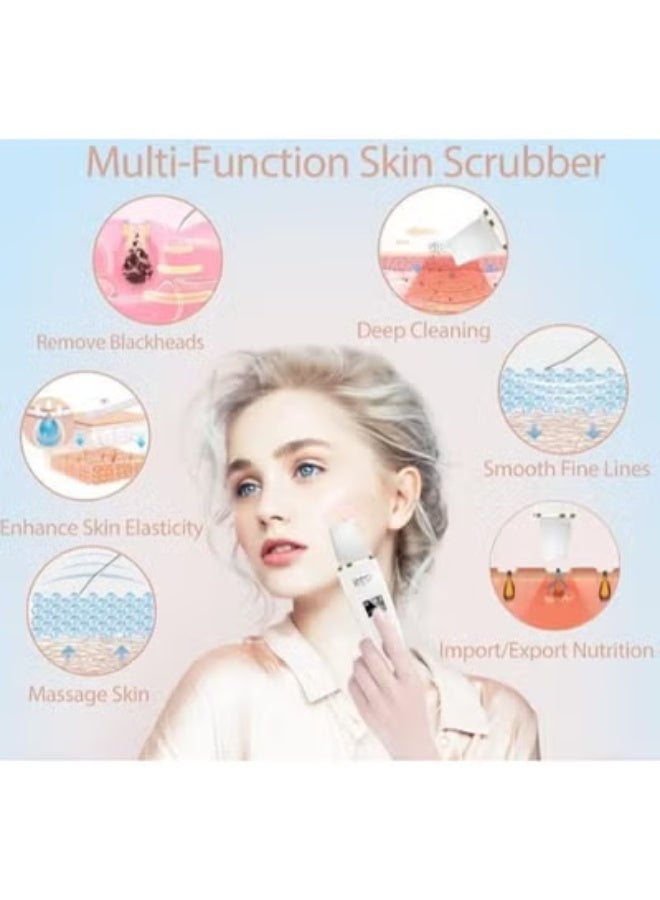 جهاز تقشير البشرة بالموجات فوق الصوتية – أداة تنظيف المسام وإزالة الرؤوس السوداء – ملعقة عناية بالبشرة لتقشير الوجه وتنظيف المسام بعمق - Image 2