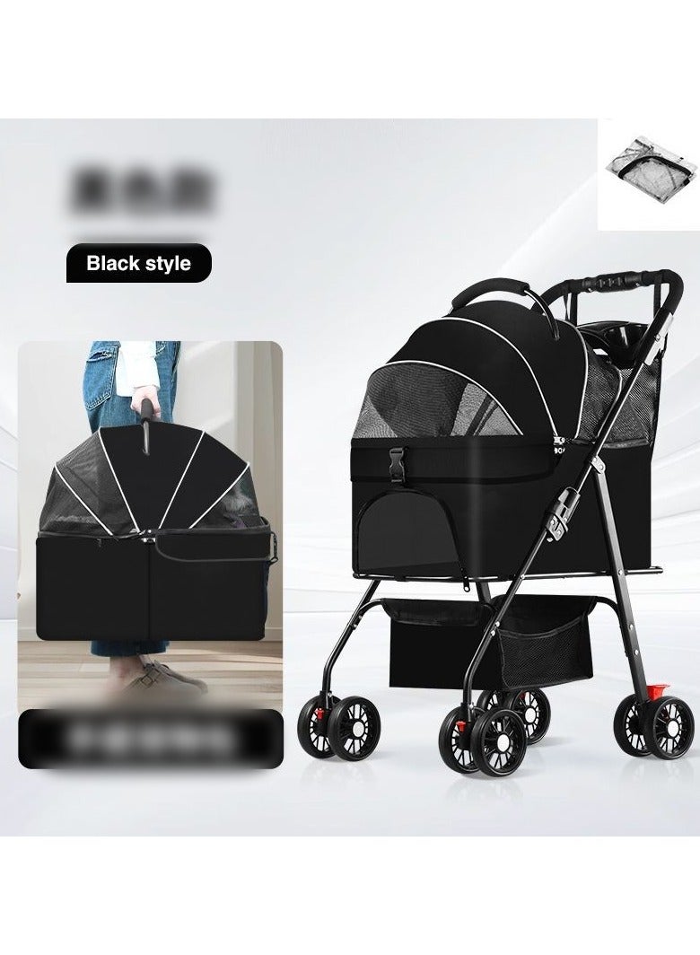 Pet Stroller for Cats/Dogs,Separable Dog Strollers for Small Medium Dogs Within 20kg,Pet Gear No-Zip Dog Prams Pushchairs - Image 3