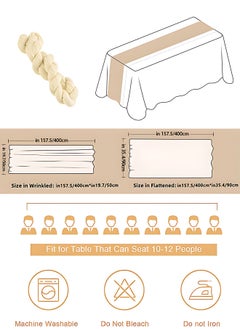 OAGA Cheesecloth Table Runner, 90 x 400 cm Boho Gauze Table Decor, Translucent Tablecloth for Wedding Reception Bridal Shower Party Decoration Table Centerpiece  - Image 3
