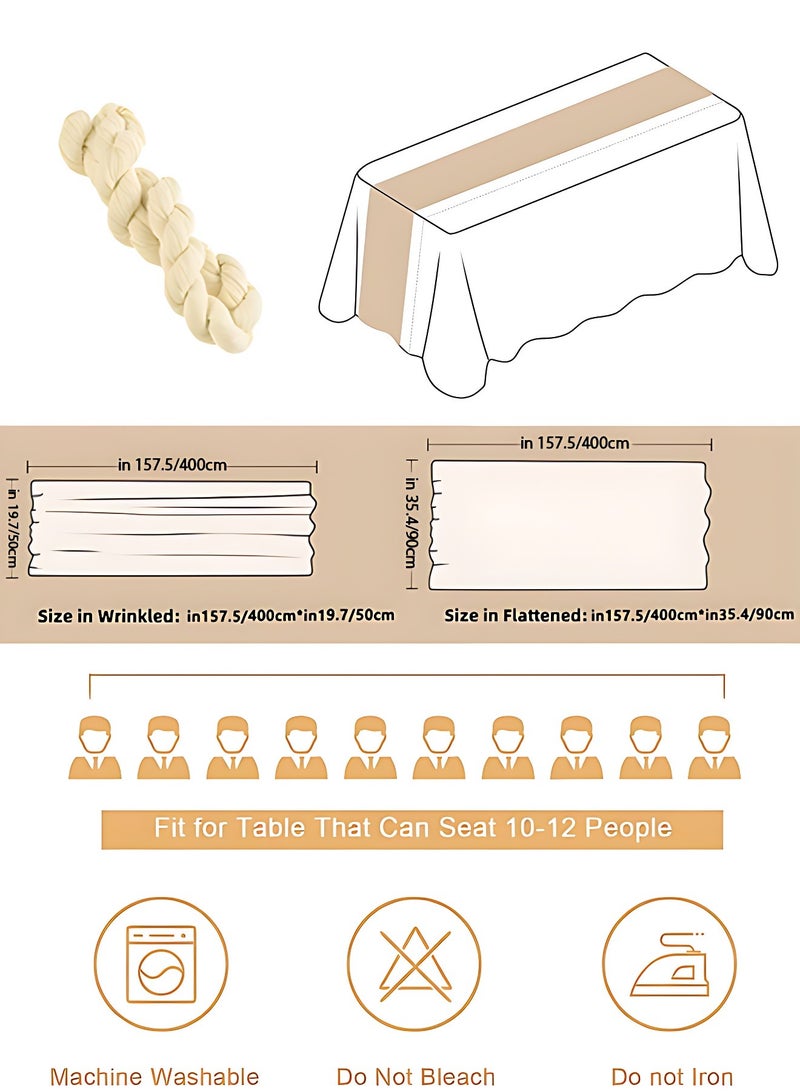أوجا مفرش طاولة أغطية طولية للمائدة 90 × 400cm - Image 4