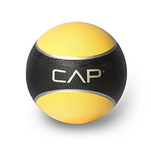 CAP Barbell Rubber Medicine Ball, 8-Pound, Yellow - Image 1