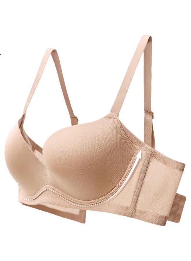 AIMER [Face Mask Bra] Women'S Underwear, Smooth And Seamless, Push-Up Bra For Small Am11A322 Oatmeal Contrasting Milk B75 - Image 3