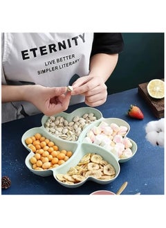 LDQ 1 pcs,Heart-Shaped Party Snack Service Tray,Appetizer Plate,Snack Bowl,Divided Snack Bowl Tray Nut, Candy, Fruit Container,Reuseable,4 Compartments For Household Living Room Coffee Table  - Image 5